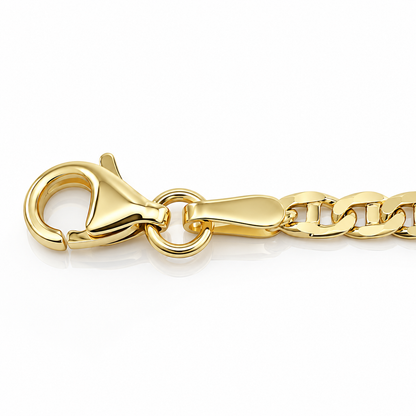 Bracciale catena piatta lucida in oro giallo 18kt (750) - 1.55gr - Oreficeria