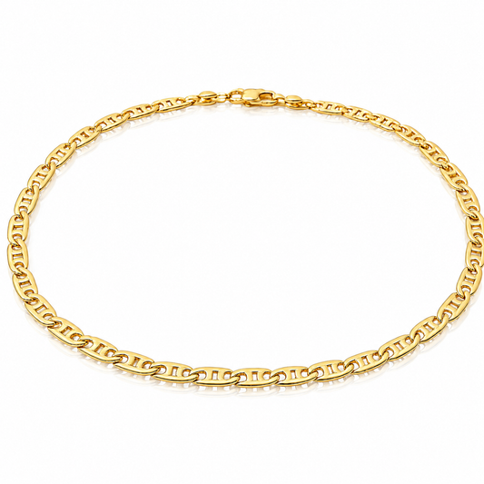 Bracciale catena piatta lucida in oro giallo 18kt (750) - 1.55gr - Oreficeria