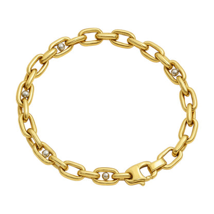 Bracciale catena maglie traversino in oro 18 kt - Oreficeria