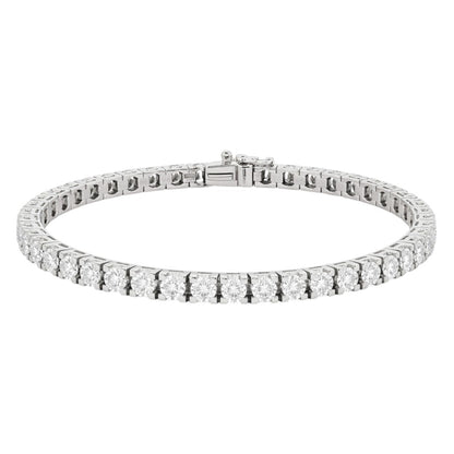 Bracciale Tennis con diamanti ct 4,50 in oro bianco 18kt (750) con certificato IGI