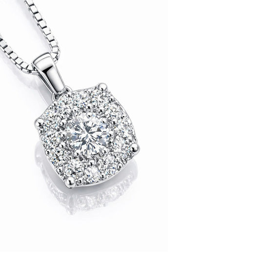 Collana con pendente magic diamanti ct 0,13 in oro bianco 18Kt (750)