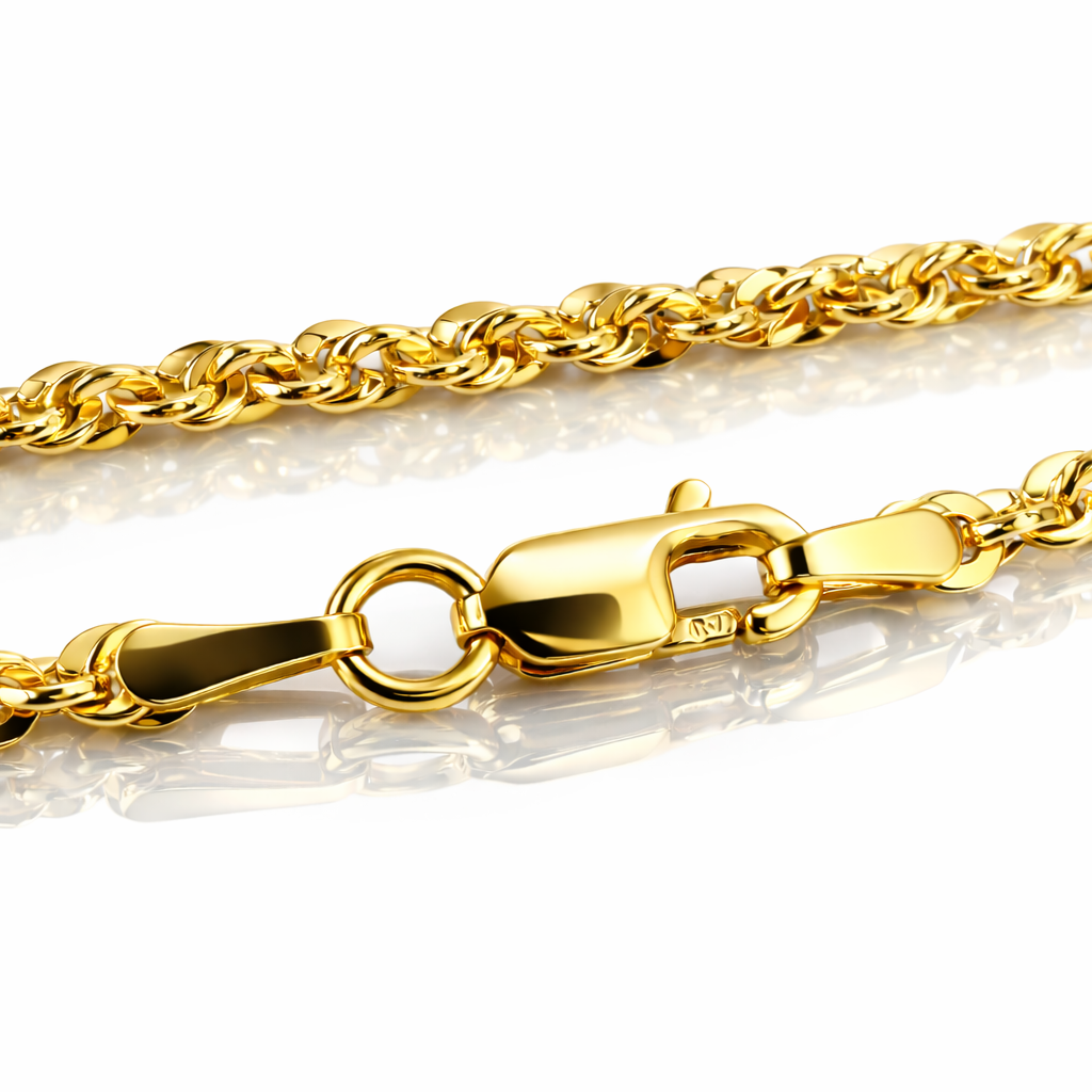 Collana cuore bombato lucido in oro giallo 18kt (750) - 10.62gr - Oreficeria