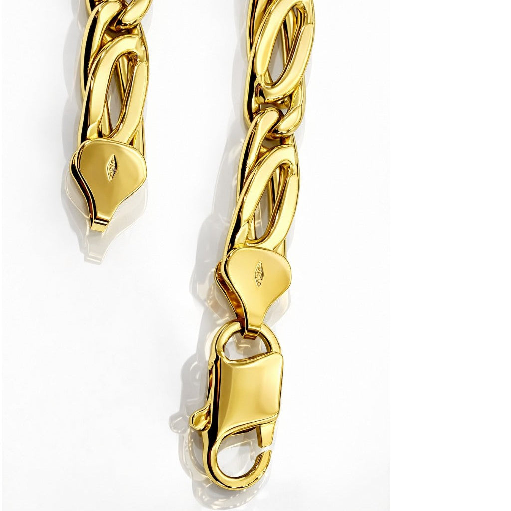 Collier maglia piena in oro giallo 18Kt (750) - 31.48gr - Oreficeria