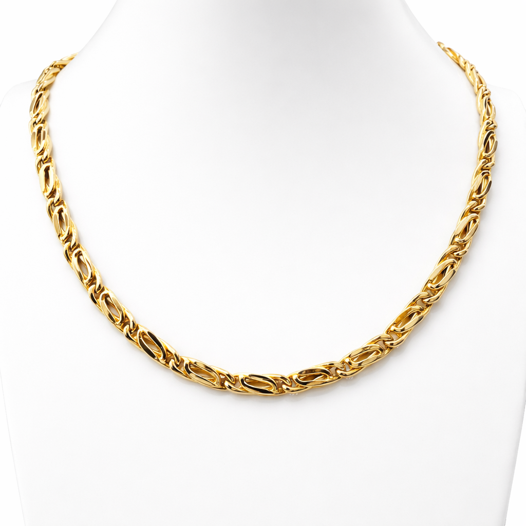 Collier maglia piena in oro giallo 18Kt (750) - 31.48gr - Oreficeria