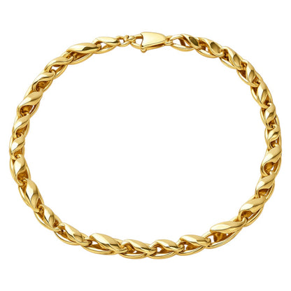 Bracciale maglia piastra bombata in oro 18kt (750) - 5.70 gr - Oreficeria
