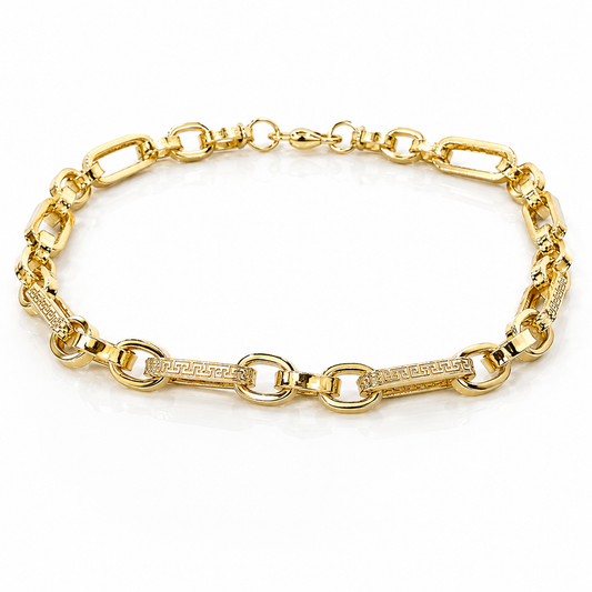 Bracciale catena maglie ovali in oro giallo 18kt (750) - 4.60 gr - oreficeria