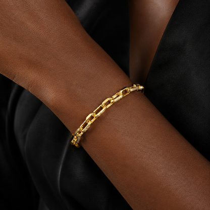 Bracciale catena maglie ovali in oro giallo 18kt (750) - 4.60 gr - oreficeria