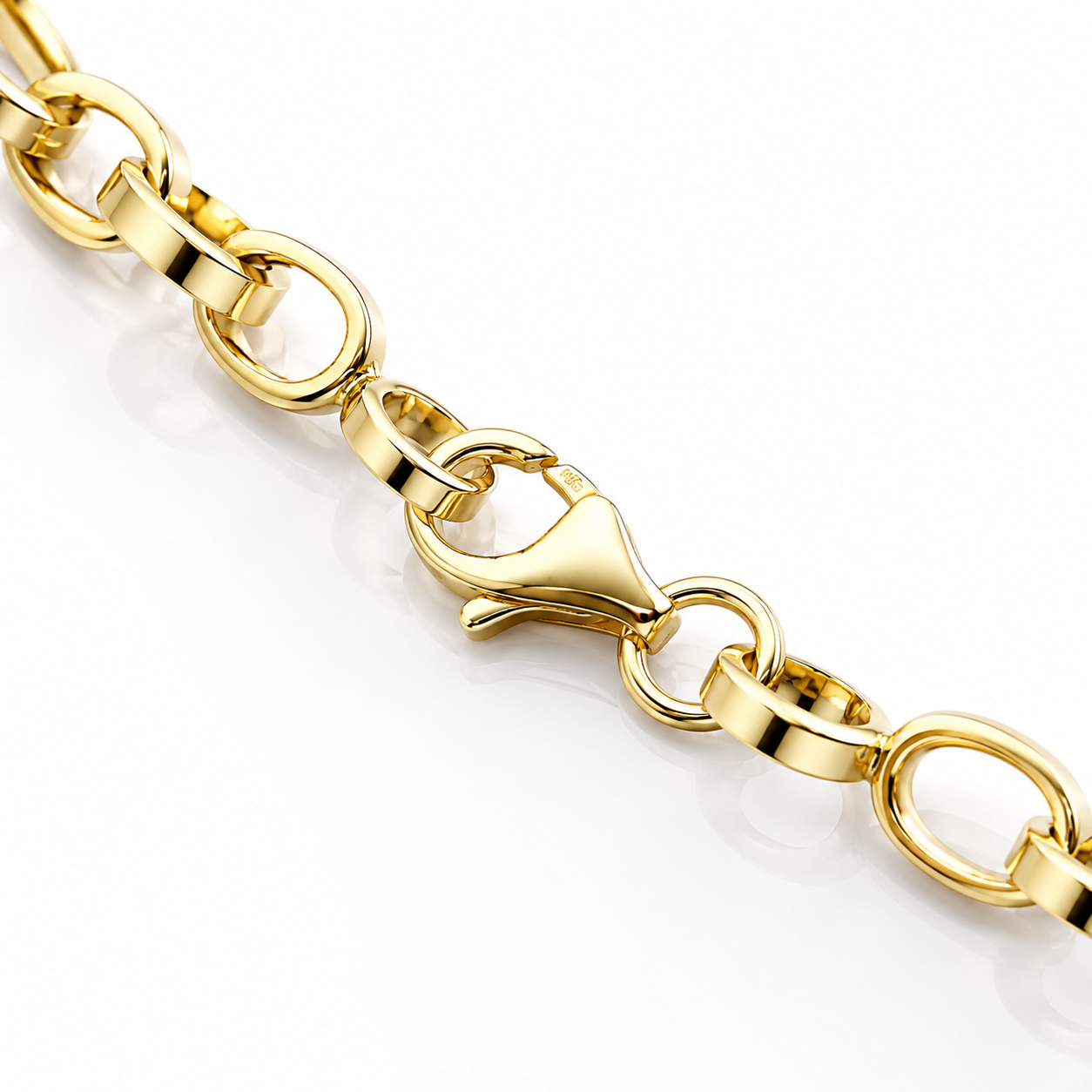 Bracciale catena maglie ovali in oro giallo 18kt (750) - 4.60 gr - oreficeria