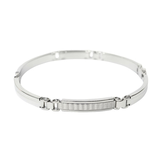 Bracciale piastre rettangolari lucide e satinate in oro 18kt (750) - 8.20 gr - Oreficeria