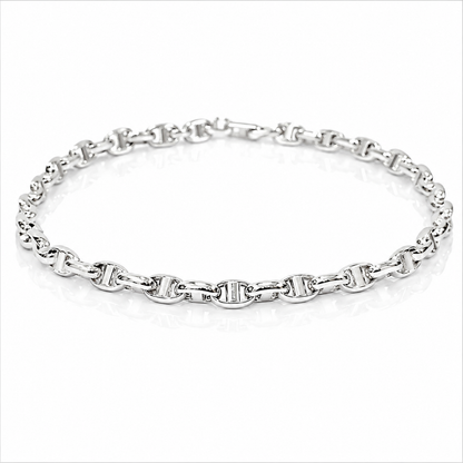 Bracciale maglia marinara in oro bianco 18kt (750) - 3.7 gr - Oreficeria