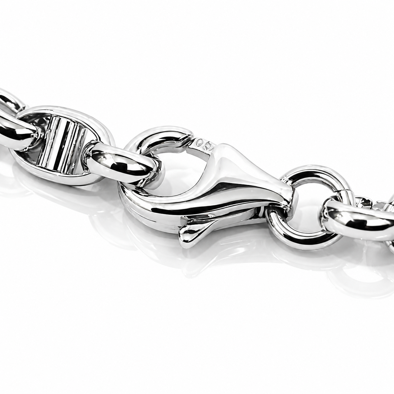 Bracciale maglia marinara in oro bianco 18kt (750) - 3.7 gr - Oreficeria