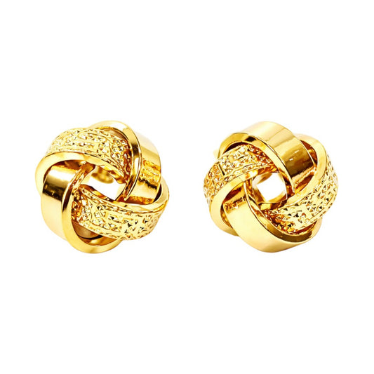 Orecchini a nodo con greca in oro 18kt (750) - 1.74 gr - Oreficeria