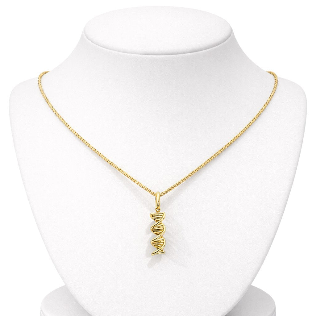 Collana con pendente molecola DNA in Oro 18kt (750) - 7.40 gr - Oreficeria