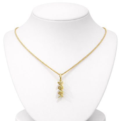 Collana con pendente molecola DNA in Oro 18kt (750) - 7.40 gr - Oreficeria