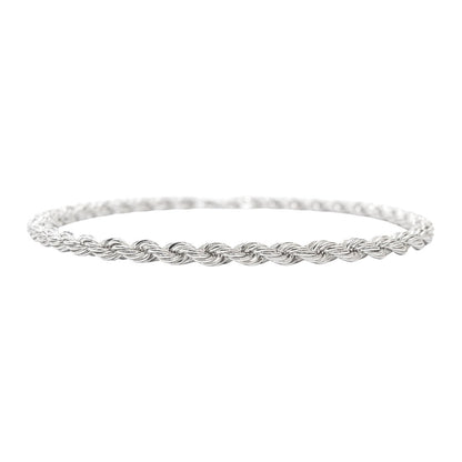 Bracciale maglia funetta placcato oro bianco in argento 925 Bracciale maglia funetta placcato oro bianco in argento 925