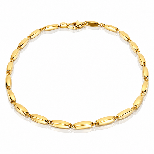 Bracciale maglia bamboo in oro giallo 18kt (750) - 4 gr - Oreficeria