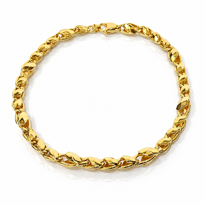 Bracciale maglia piastra bombata in oro giallo 18kt (750) - 5.70 gr - Oreficeria