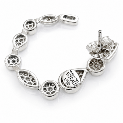 Orecchini Astralia semicerchio con diamanti ct 1,28 in oro bianco 18kt (750)