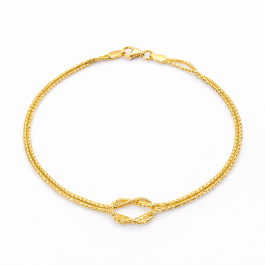 Bracciale a nodo in oro giallo 18kt (750) - 2.68 gr - Oreficeria
