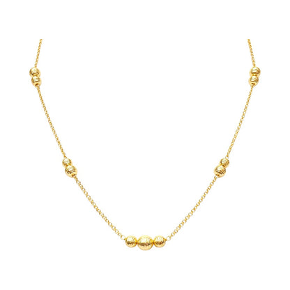 Collana con sfere sfacettatte in oro giallo 18kt (750) - 5.65 gr - Oreficeria