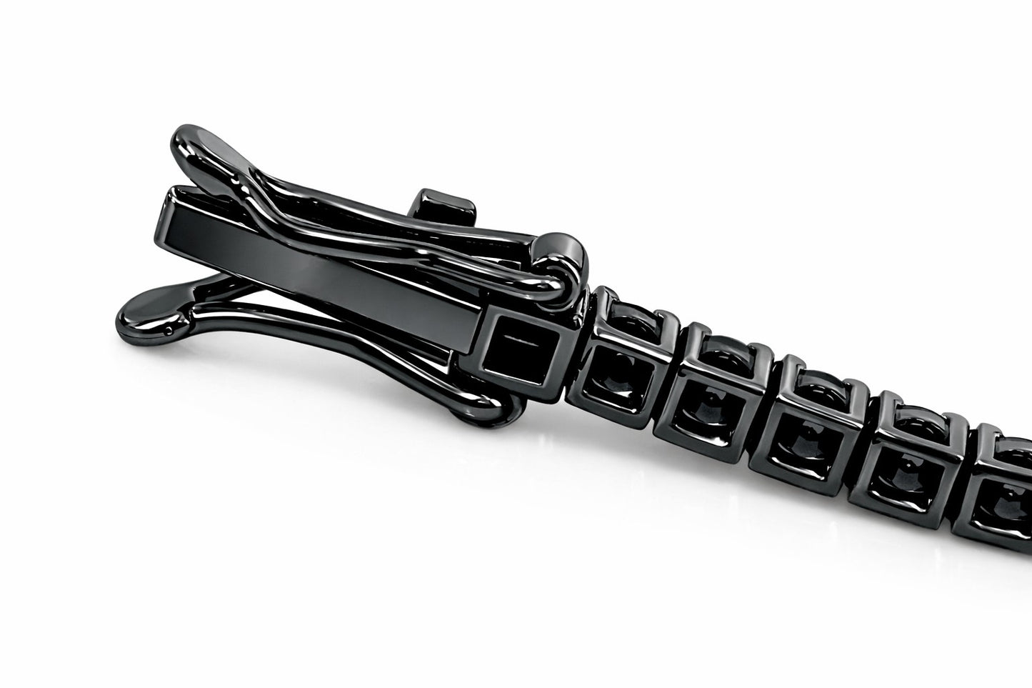 Bracciale Tennis Astralia con Smeraldi 0,28 ct e Diamanti neri 2,17 ct in oro bianco 18kt (750)