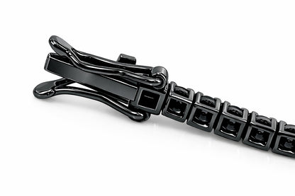 Bracciale Tennis Astralia con Smeraldi 0,28 ct e Diamanti neri 2,17 ct in oro bianco 18kt (750)