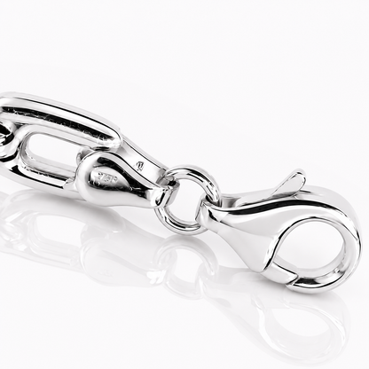 Bracciale piastre lucide in oro bianco 18kt (750) - 9.40 gr - oreficeria