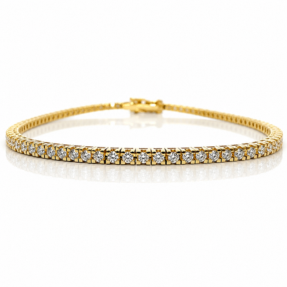 Bracciale Tennis con diamanti ct 2,44 in oro giallo 18kt (750)