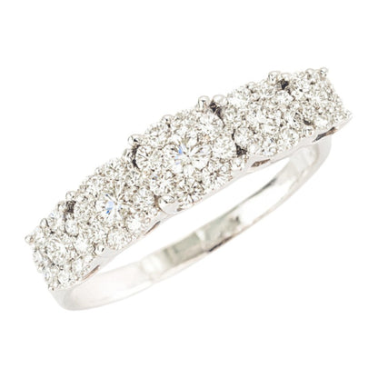 Anello veretta magic in Oro Bianco 18 k con diamanti 0,45 ct