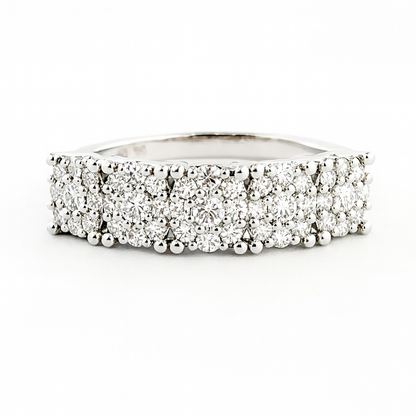 Anello veretta  magic  con diamanti 0,40 ct in Oro Bianco 18 kt (750)