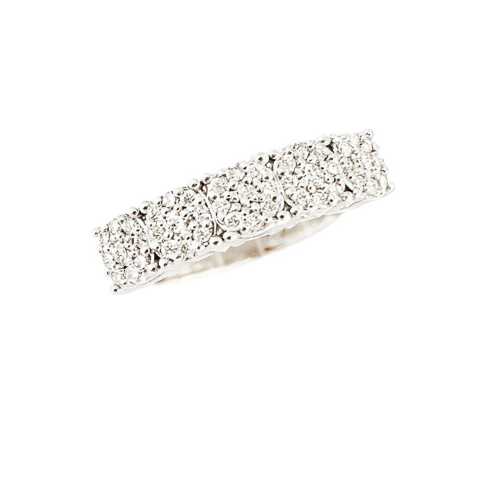 Anello veretta  magic  con diamanti 0,40 ct in Oro Bianco 18 kt (750)