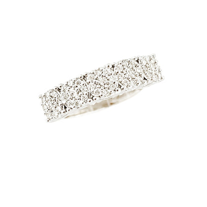 Anello veretta  magic  con diamanti 0,40 ct in Oro Bianco 18 kt (750)