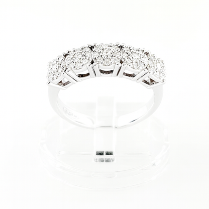 Anello veretta  magic  con diamanti 0,40 ct in Oro Bianco 18 kt (750)