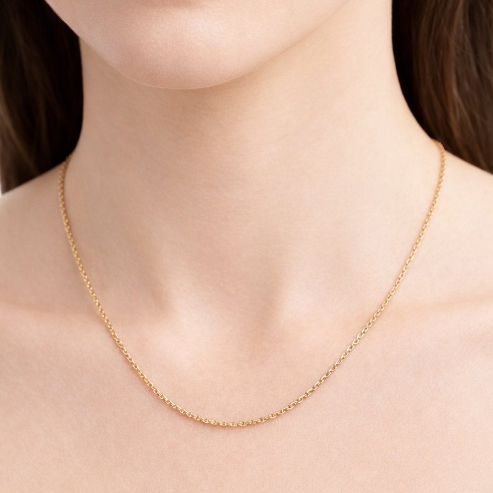 Set collana e bracciale in oro giallo 18kt (750) - 1.22 gr - Oreficeria