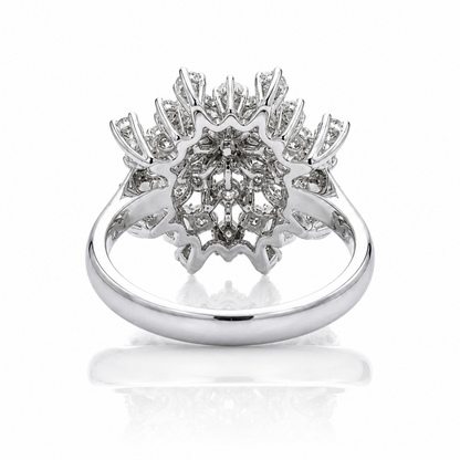 Anello florence con diamanti ct 0,90 in oro bianco 18kt (750)