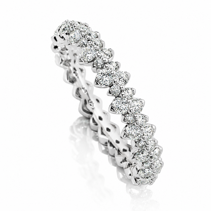 Anello eternity Astralia "Eclissi" con diamanti ct 0,94 in oro bianco 18kt (750)