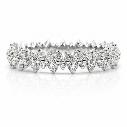 Anello eternity Astralia "Eclissi" con diamanti ct 0,94 in oro bianco 18kt (750)
