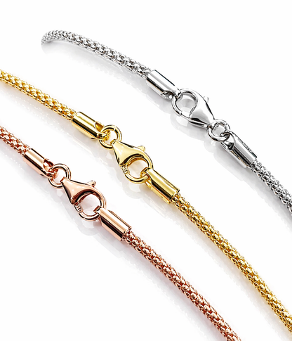 Bracciale 3 fili maglia coreana in oro 18kt (750) - 6.35gr - Oreficeria