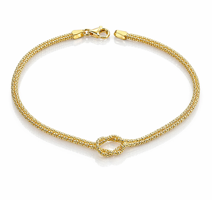 Bracciale a nodo in oro giallo 18kt (750) - 2.73gr - Oreficeria