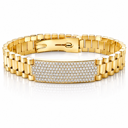 Bracciale modello jubilee diamanti ct 2,45 in oro giallo 18kt (750) certificato GEM TECH