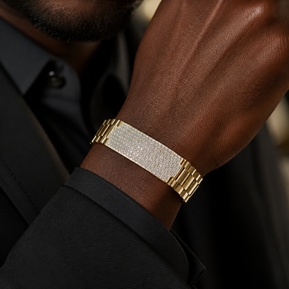 Bracciale modello jubilee diamanti ct 2,45 in oro giallo 18kt (750) certificato GEM TECH