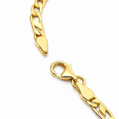Bracciale maglia piatta in oro giallo e bianco 18kt (750) - 4.20gr - Oreficeria