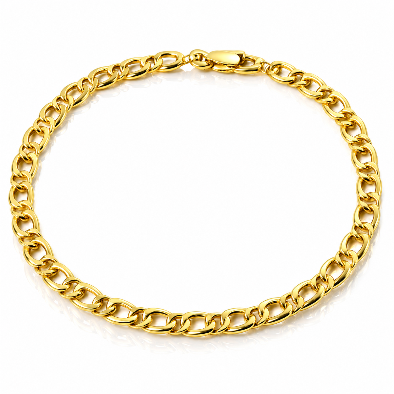 Bracciale catena piatta in oro giallo 18kt (750) - 3.25gr - Oreficeria