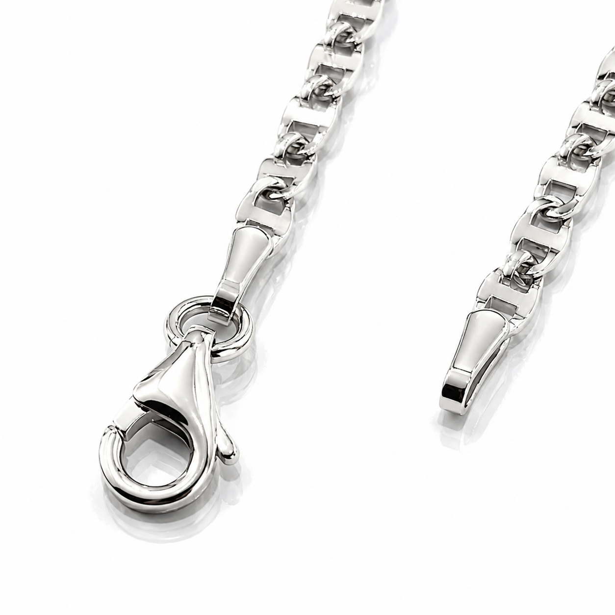 Bracciale a catena piatta in oro bianco 18kt (750) - 1.50gr - Oreficeria