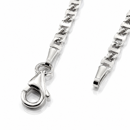 Bracciale a catena piatta in oro bianco 18kt (750) - 1.50gr - Oreficeria
