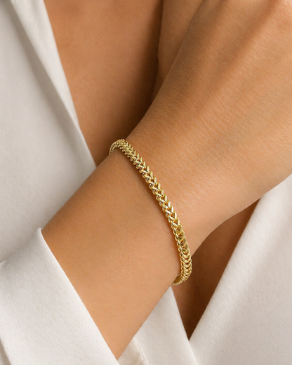 Bracciale spiga in oro giallo 18Kt (750) - 6.18gr - Oreficeria