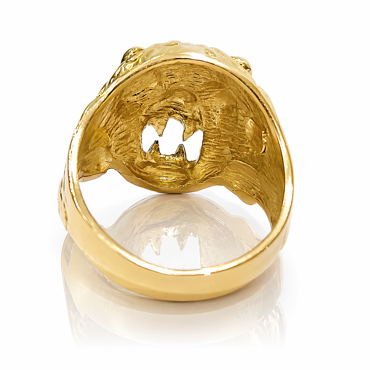 Anello testa di Leone in Oro giallo 18kt (750) - 14.3gr - Oreficeria