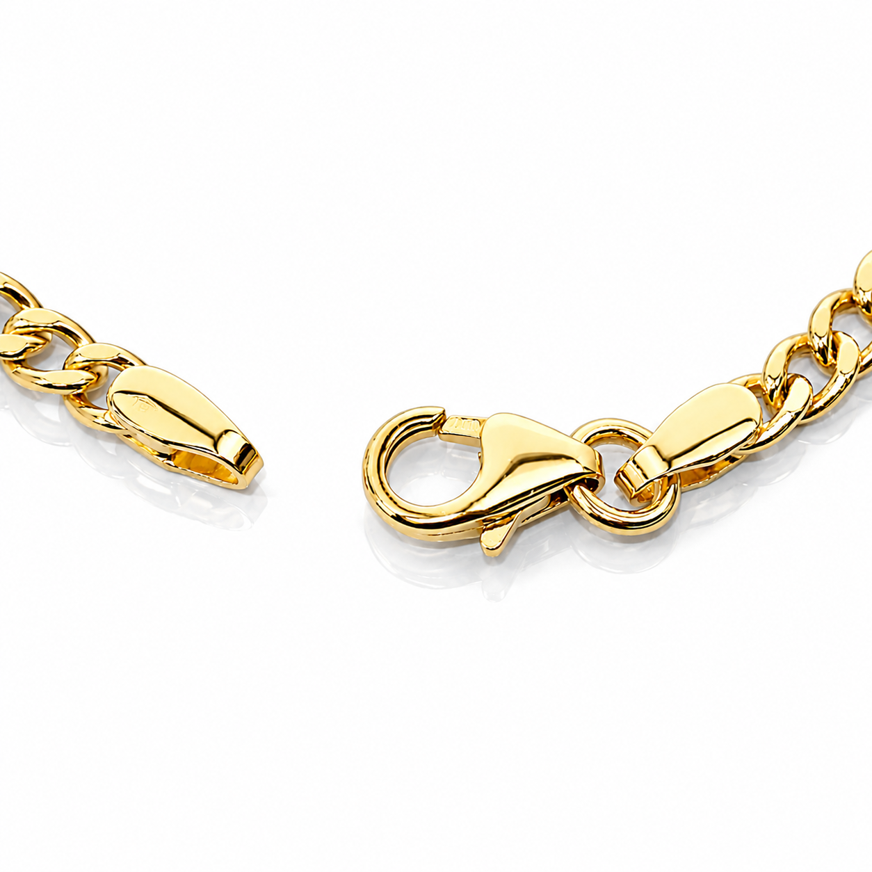 Bracciale catena piatta in oro giallo e bianco 18kt (750) - 2.50gr - Oreficeria