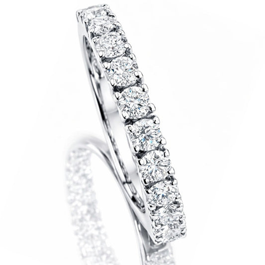 Anello veretta eternity con diamanti ct 1,70 in oro bianco 18Kt (750)