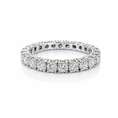 Anello veretta eternity con diamanti ct 1,70 in oro bianco 18Kt (750)